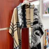 Designer scarf cashmere scarf shawl classic plaid fringed scarf for women Embroidered letters wool warm trendy mixed classic French luxury very nice
