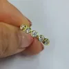 Fedi nuziali Lnngy Fedi nuziali originali in argento sterling 925 per donne Ragazze Grado D Lunetta rotonda Anelli da 3 mm Delicati gioielli quotidiani 231114