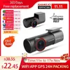 DVR para automóvil Cámara de tablero delantera y trasera 1944P Cámara DVR para automóvil Tablero Grabador de video automático Dashcam Aplicación de visión nocturna 24H Cámara de estacionamiento para automóviles Q231115