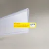 wholesale Bandes de données en plastique pour étagère en PVC Type S N sur le support de carte d'étiquette d'affichage de signe de prix de mécanique pour support de verre de magasin 100pcs 12 LL