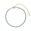 Link Armbanden 2mm Rood Blauw Groen Geel Turkoois Cz Tennis Chain Bangle Armband Voor Vrouwen Bruiloft Fashion Party Gift sieraden