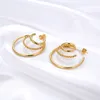 Kolczyki stadnonowe Fysara Whirl Circle puste złotą obręcz Kołek Kreatywny design teksturę Planed biżuterię Eleganckie obręcze