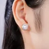 Pendientes de tuerca Huitan 2023 perlas de imitación para mujer diseño Simple y elegante joyería de moda de boda de compromiso