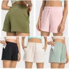 Lu Lu Yoga Pantaloni corti da donna Pantaloncini da tennis da corsa da donna Abiti casual da yoga Abbigliamento sportivo per adulti Ragazze Esercizio Palestra Abbigliamento fitness Coulisse elastica