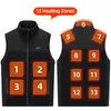 Heren Vesten Fleece Verwarmd Vest Heren Usb Oplaadbaar Elektrisch Zelfverwarmend Dames Opwarmingsjack Outdoor Jachtkleding 231114