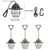 Lampa kempingowa Lampa Camping LED 1200 mAh Latarnia Awaryjna Latarnia IPX4 Wodoodporna retro atmosfera żyrandol stepless Dimming do wędkarstwa Q231116