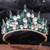 Luxe Big Forest Crystal Rhinestone Crown Wedding Tiara Bridal Hair Accessories 2023 Crown Party Hoofdkleding