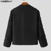 Men's Jackets Tops 2023 Korean Style Fashion Mens Fluffy Fabric Cropped Blazers Leisure Streetwear Solid Long Sled Suit Coats S-5XLL231115