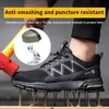 Dress Shoes Anti slip Safety Men Steel Toe Puncture Proof Breathable Work Boots Man Construction Male Sneakers 231115