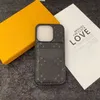 Designer Leather Kickstand Card Pocket Telefonfodral för iPhone 15 14 13 12 11 Pro Max HI Quality Purse 18 17 16 15Pro 14Pro 13Pro 12Pro 11Pro X Xs 7 8 Plus Case With Logo Box