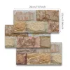 Duvar Çıkartmaları 27 PCS 3D Üç Boyutlu Kendi Yapışkan PVC Seramik Tile Taş Çıkartma Seti Mutfak Banyo Mozaik Çıkartma 20x10cm