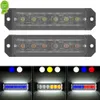 Ny ny 2st 24 LED -strobe varning Sidas ljus Strobe Grille blinkande ljusbar lastbil bilkon trafiklampa bärnsten konstant ljus 12v 24v