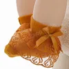 0-2Y Spring Girls Lace Bow Ruffle Socks Princess Mesh Children Ankle Short Breathable Cotton White Pink Boys Toddler