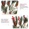 Fiori decorativi 7 pezzi Simulazione Berry Pick Decor Tavolo Ramoscello di Natale Accessori per la casa Decorazioni Riempitivo per vasi Pigne Piante finte