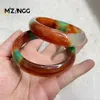 Bangle Natural Peacock Agate Bangles Fashion Colorful Beauty Chalcedony Luxury Jade Girlfriend Mother Gift 231114