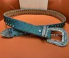 رعاة البقر بوي BB Belt Belt Beltband Mens Womens Belt with Big Bling Diamond Lillw.