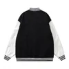 Herrenjacken Letter Embroid Black Varsity Herren Baseball HipHop Pu-Leder Ärmel Damen College Bomberjacke High Street Coat