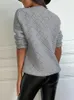 Kadın Sweaters Fitshinling Dantel Ekleme Kazak Hırka Kadınlar için V Boyun Düğmeleri Yukarı Kış ceketi Ceket Kadın Giyim Örgü Talifler 231115