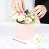 Geschenkpapier Blumenkasten Verpackungsboxen Tragbarer runder Korb Aufbewahrung Hochzeit Valentinstag Rose Dekoration Geburtstag 230414