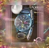 Célèbre sous-cadrans travaillant hommes conception montre automatique mouvement à quartz horloge en acier inoxydable hommes étanche lumineux président chaîne bracelet montres cadeaux