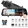 DVR de voiture 24H Dash Cam 10 pouces voiture DVR caméra arrière Full HD 1080P lecteur enregistreur vidéo enregistreur automatique rétroviseur double Dashcam boîte noire Q231115