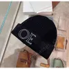 Loewee gorro designer de alta qualidade chapéu de lã de luxo inverno masculino e feminino moda malha chapéus outono boné de lã unisex quente crânio chapéu