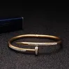 Tennis Fashion Women's Rhinestone Gold Nail Stainless Steel Women's Card Bracelet