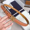 New L family women's fine Rowe belt 2cm litchi pattern head leather leisure literary small waist seal