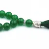 Strand 33 Collana di perle di Mala Cristallo nero 12MM Gioielli di meditazione del rosario Japamala Nappa con ciondolo albero della vita
