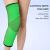 Cinture Ginocchiere Elevata elasticità Luminoso Verde Ciclismo Tutore protettivo per maniche a compressione antiscivolo per esterni