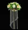 4st 80 cm Flower Vase Twist Shape Stand Golden Silver Wedding Centerpiece Crystal Road för evenemangsfestdekoration