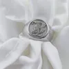 Anéis de casamento personalizados 925 prata sólida homens carta gravar anel personalizado 15mm anel de sinete robusto 3d gravado anel de letra inicial real 231114