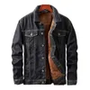 Men's Jackets Winter Men Denim Jackets Thick Outerwear Coats Mens Warm Fleece Denim Jacket Black Casual Mens Coat Cotton Jacket Mens Clothing 231114