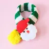 Sjaals Wraps Kerstmis Creatief Schattig Sfeer Huisdier Gebreide Kerstsjaal Teddy Slabbetje Dierbenodigdheden voor katten en honden om warm te blijven 231115