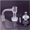 Overige huishoudelijke accessoires 1 stuks Fl Weld Spinner Roken Gegraveerde Terp Slurper Blender Quartz Banger Met Cap Pijlerbodem Yareone San Dhni1