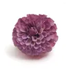 Flores decorativas 5pcs/12cm Pétalas multicamadas Pompom Dahlia Cabeças de seda artificial Hidrangea decoração de casamento em casa Diy Scrapbooking