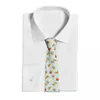Cravates d'arc Pizza Frites Cravates Hommes Femmes Soie Polyester 8 cm Étroit Mignon Cravate De Cou De Nourriture Pour Hommes Costumes Accessoires Cravate Cosplay