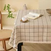 Table Cloth INS Style Japanese Checkered Garden Waterproof And Oil Resistant Fabric Art Small Fresh