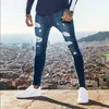 Männer Jeans Skinny Männer 2023 Elastizität Dünne Bleistift Hosen Sexy Casual Loch Ripped Weiß Schwarz Denim Herren Streetwear Kleidung 231114