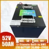 52V 50AH LTO Built-in 80A 100A 150A BMS 48V Scooter elettrico Citycoco Triciclo Golf Cart Motore da traina Batteria al litio titanato