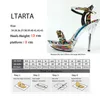 GAI LTARTA женские летние пикантные универсальные красочные высокие сандалии из змеиной кожи серии D113, каблук 13 см, платформа 3 см LFD 230414