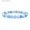 Catena di perline di pietra naturale Bracciale per donna Uomo Ametiste Cristallo Quarzi Acquamarine Giade Gioielli Agate Braccialetti elastici L231115