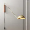 Wall Lamp Italian Design Modern Iron Art LED Metallic Luster E27 Lampshade Sconces Lights Bedroom Study Balcony Background