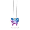 Pendentif Colliers Coloré Dégradé Papillon Collier Collier Cou Chaîne Ras Du Cou Mode Y2K Bijoux Simple Clavicule