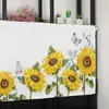 Tenda Girasole Fiore Farfalla Ape Bianco Cucina Tende per finestre Decorazione domestica Breve soggiorno Camera da letto Piccole Cortinas