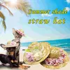 Vêtements pour chiens Décorations florales Chapeau de paille Chinchilla Fleurs Pet Tissé Accessoires d'été pour chiens