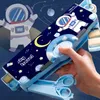 Pennenzakken Grote plastic etui Cartoon studenten Kawaii Multifunctionele etuis Geschenk voor kinderen Penetuis Briefpapierdoos Schoolbenodigdheden 231115