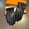 Designer Gloves Sport Fashion Sheepskin Glove Mens Women Cashmere Gloves Winter High Quality Letters Gants 2 Colors