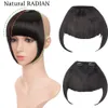 Bangs S-noilite Synthetic Natural Bang False Hair Bangs Black Brown Auburn Red Clip In On Hair Fringe Clip In Bangs For Women 231114