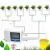 Sprayers Dual Pump Smart Drip System Timer Garden Automatic Solar Energy Charging Watering for Potted Plant Flowers 230414